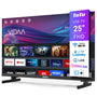 TuTu Smart TV 25 Zoll Full HD VIDAA Fernseher TUV25FQ1B. Schwarzer, rechteckiger Fernseher zum Streamen von Full HD Inhalten.