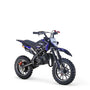 KXD 701 49ccm Kinder Dirt Bike Crossbike Pitbike - Blau, robustes blaues Geländemotorrad zum Offroad-Fahren für Kinder.
