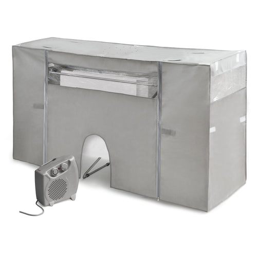 Rayen Wäscheständerabdeckung mit Heizung - Ausziehbar Grau 105-180cm