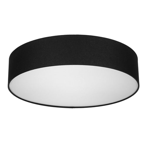 REV Rund 50cm Stoff Vintage Deckenleuchte - Schwarz