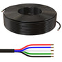 Lumonic 5-adrige 0,34mm² LED Steuerleitung – LiYY 100m schwarz. Schwarzes, rundes Kabel zur Signalübertragung und Steuerung von LED-Anlagen.