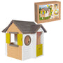 Smoby Mein Neues Haus Spielhaus: Gartenhaus aus Kunststoff in Grün und Beige. Fördert das Rollenspiel und die Kreativität im Garten.