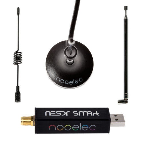 Nooelec NESDR SMArt v5 RTL-SDR – HF/VHF/UHF Bündel: Schwarzer USB-SDR-Empfänger für HF/VHF/UHF-Spektrumanalyse und Funkempfang.