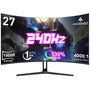 Amzfast AMZG27C1 Pro Curved Gaming Monitor - 27" FHD 240Hz