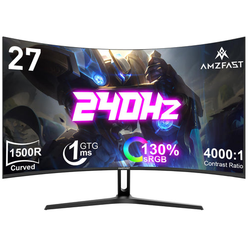 Amzfast AMZG27C1 Pro Curved Gaming Monitor - 27" FHD 240Hz