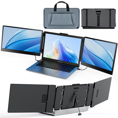 SMISEACOW S2 Tragbarer Laptop Monitor, 14 Zoll FHD Bildschirm zur Erweiterung des Laptop-Displays unterwegs.
