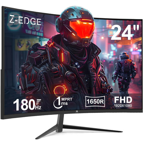 Z-Edge 24 Zoll Curved Gaming Monitor 180Hz 1ms - Schwarz