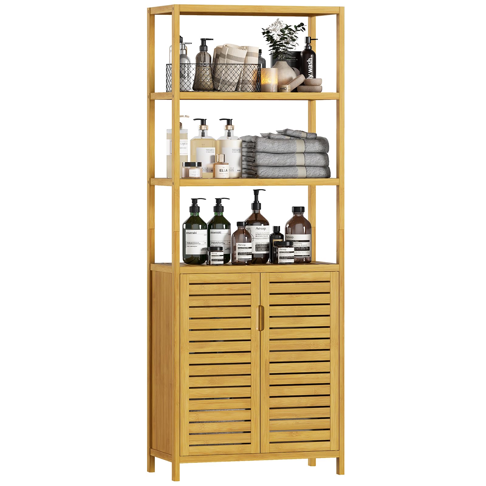 Bambus Hochschrank schmal