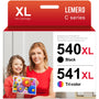 Lemero 540XL 541XL Druckerpatronen Multipack - für Canon. Schwarze und farbige Tintenpatronen liefern Tinte zum Drucken.