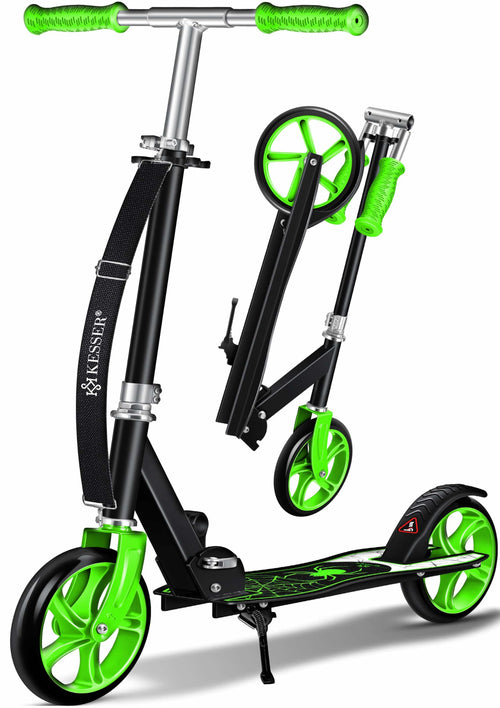 KESSER® Spider Kickscooter Klappbar Höhenverstellbar - Grün