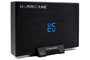HURRICANE GD35612 Externe Festplatte. Rechteckiges Aluminiumgehäuse, 3.5 Zoll, speichert 2TB Daten über USB 3.0.