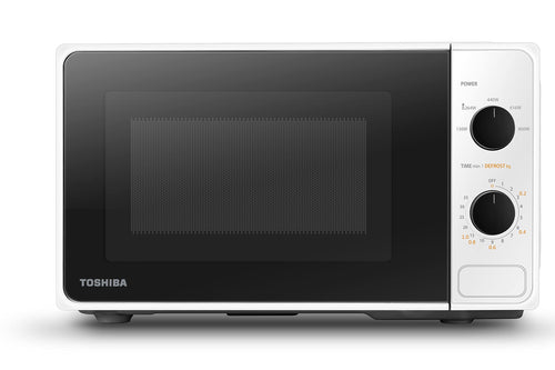 Toshiba MM2-MM20PF(WH) Arbeitsplatten-Mikrowelle 20L Weiss zum Erwärmen und Garen von Speisen.