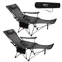 WEJOY 2-in-1 Campingstuhl faltbar - Grau/Schwarz 2er Set