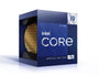 Intel Core i9-12900KS Prozessor, silberner, quadratischer Chip. Die CPU verarbeitet Befehle für leistungsstarke Computersysteme.