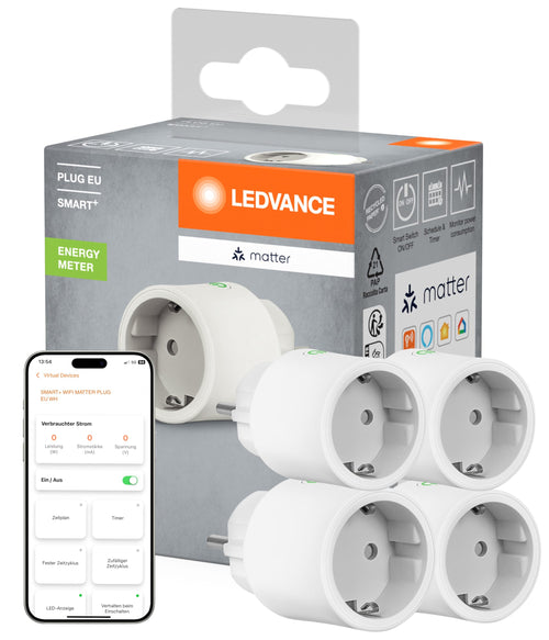 LEDVANCE SMART+ Indoor Plug Smarte Steckdose 4er-Set weiss
