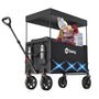 Sekey S4018 XXL Faltbarer Bollerwagen mit Dach – Schwarz für Kinder
