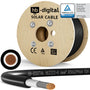 HB-DIGITAL Solarkabel H1Z2Z2-K - 300m 6mm² Schwarz, ein schwarzes Kabel. Es leitet Strom in Photovoltaikanlagen.