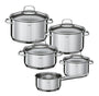 RÖSLE ELEGANCE Topfset 5-tlg. Edelstahl 18/10 Induktion. Runde Töpfe zum vielseitigen Kochen auf Induktion.