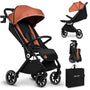 LIONELO Cloe Zusammenklappbarer Kompakt-Kinderwagen - Braun. Dieser braune, kompakte Kinderwagen dient dem Transport von Säuglingen.
