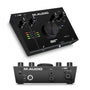 M-Audio AIR 192|4 USB Audio Interface. Schwarzes, rechteckiges Audio-Interface mit Reglern und Anschlüssen. Ermöglicht die Aufnahme von Audioquellen über USB für digitale Audioworkstations.