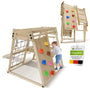 Juskys Mini Klettergerüst Indoor Kletterturm klappbar Natur. Naturfarbener, klappbarer Kletterturm zum Klettern im Innenbereich.