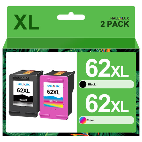 HALLOLUX 62XL Tintenpatronen – Kompatibel Schwarz & Farbe 2er-Pack: Zwei Patronen, schwarz und farbig, für Drucker.