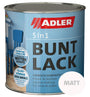 ADLER 5in1 Buntlack Matt – RAL 9005 Tiefschwarz, 2.5l. Matt tiefschwarze Flüssigkeit zum vielseitigen Beschichten von Oberflächen.
