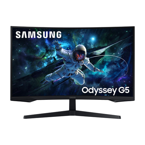Samsung Odyssey G55C Curved Gaming Monitor - 32 Zoll. Gekrümmter 32-Zoll-Monitor für immersives Gaming.