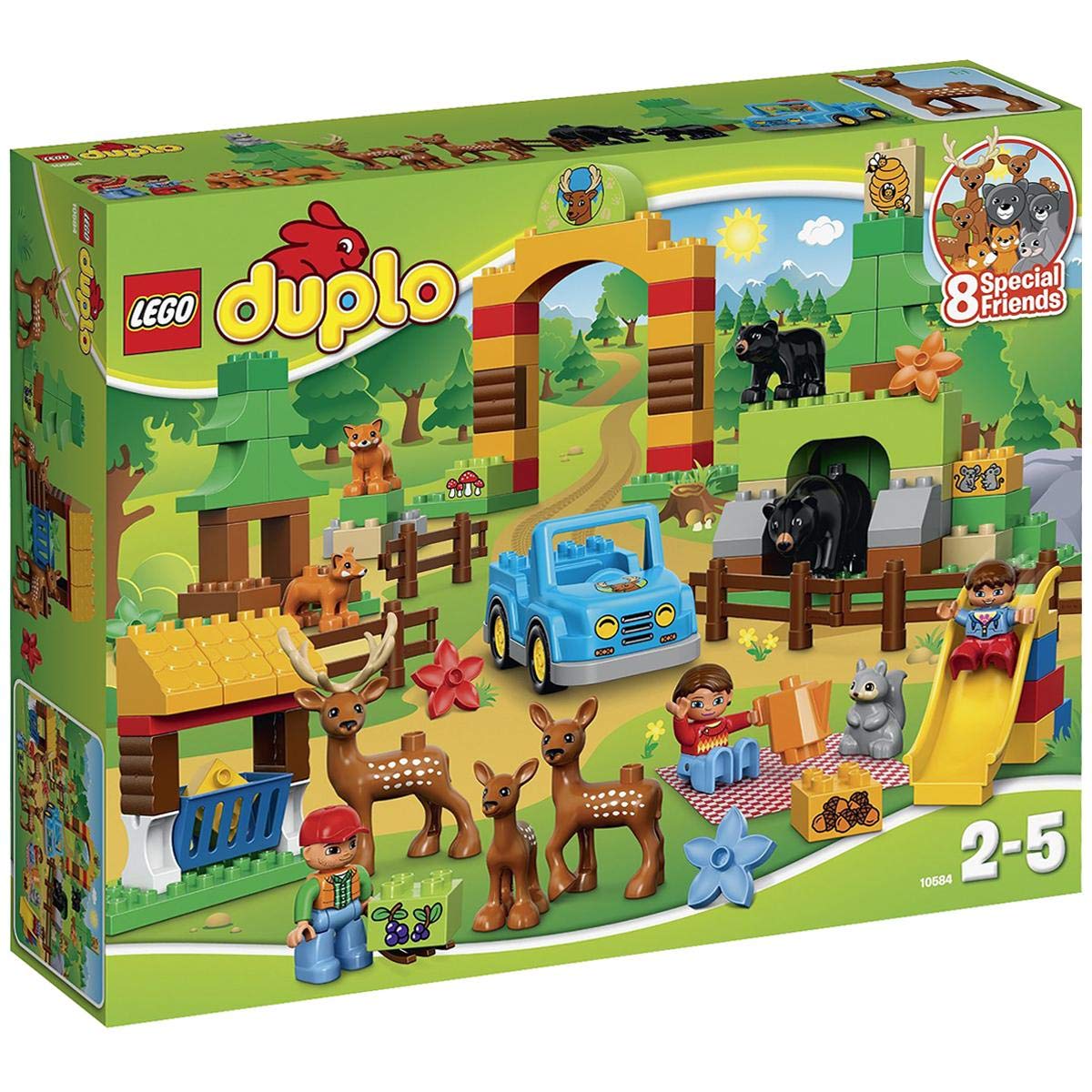 LEGO DUPLO 10584 Wildpark – Tierpark Spielset für Kleinkinder. Bunte DUPLO Steine und Tierfiguren zum Aufbau und Spiel im Tierpark.