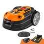 LawnMaster VBRM18AMID4R Mähroboter - kabellos 800m². Kompakter Mähroboter. Mäht Rasenflächen bis 800m² ohne Begrenzungskabel.