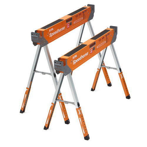 Bora Portamate Speedhorse XT Sägeböcke 2er Set höhenverstellbar Orange