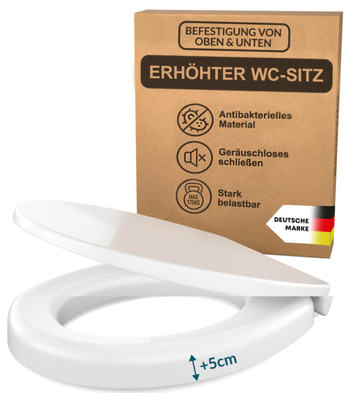 BenaVita Premium WC Sitzerhöhung 5 cm - Duroplast Absenkautomatik