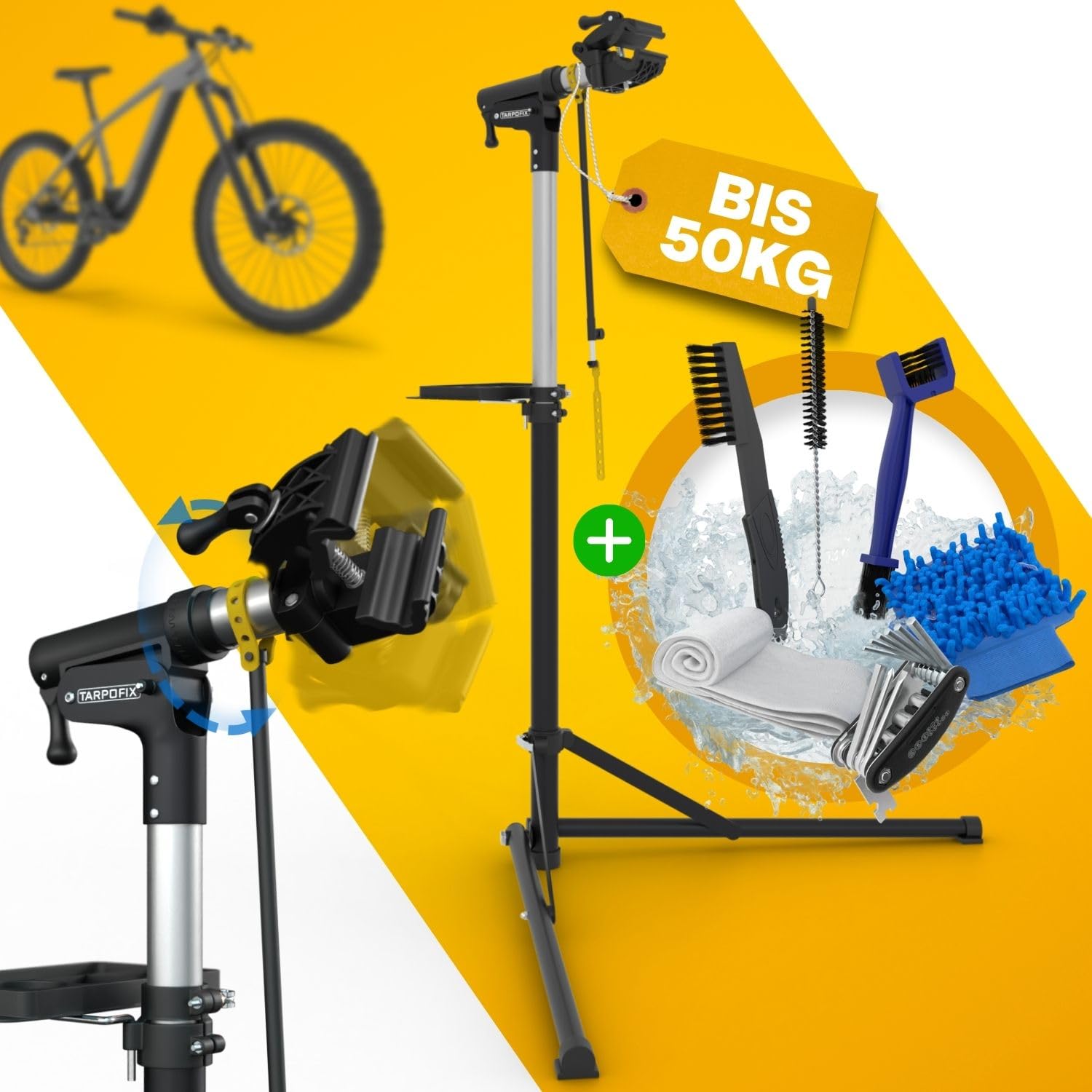 Montageständer Velo Profi – E-Bike, 50kg, klappbar – pandaloo.ch
