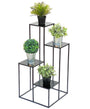 DanDiBo Blumentreppe Metall Schwarz 82cm. Schwarze Metallkonstruktion mit Stufen zur gestuften Präsentation von Topfpflanzen.