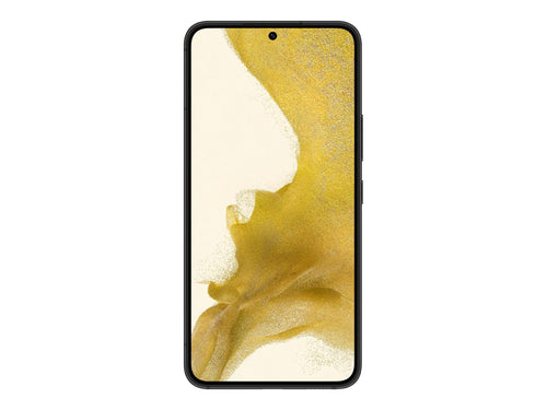 Samsung Galaxy S22 5G Smartphone - Enterprise 128GB, Schwarz. Ein schwarzes, rechteckiges Smartphone zum Telefonieren, Surfen und für Apps.