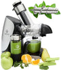 GREEN-PRESS Edelstahl Slow Juicer Entsafter - Testsieger 2023. Vertikaler Entsafter aus Edelstahl. Extrahiert schonend Saft aus Obst und Gemüse.