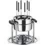WMF Allegro Fondueset - 11-teilig Cromargan Induktion. Edelstahl-Set mit Topf und Rechaud zum Erwärmen von Brühe, Käse oder Schokolade.