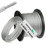Renomo24 Drahtseil 2mm PVC ummantelt 1x19 verzinkt - 400m Rolle. Dient für Zug-, Hebe- und Sicherungszwecke.