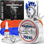 MAGFISHION Magnetfischen Mega Set 2x350KG – Ø94mm. Zwei runde Neodym-Magnete, je 350KG Zugkraft, mit Seil u. Handschuhen. Zum Bergen von Metall aus Gewässern.