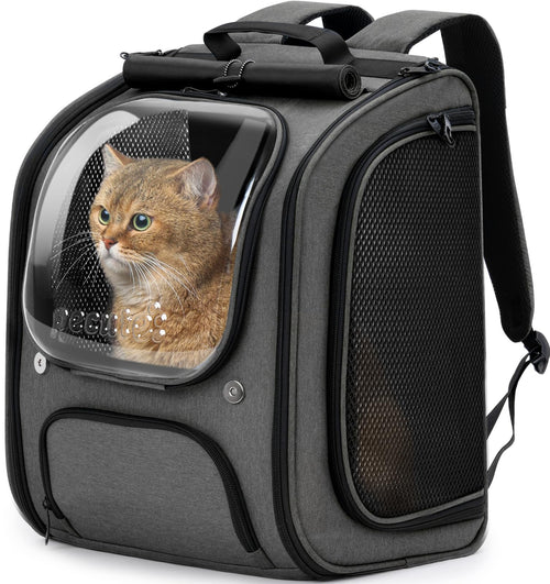 pecute Katzenrucksack Bubble – Haustier-Tragtasche grau