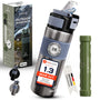 SURVIVO® Outdoor Wasserfilter Trinkflasche - Edelstahl 660ml