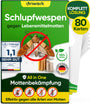 anwerk® Schlupfwespen gegen Lebensmittelmotten – 80 Karten. Kleine Kärtchen zur Mottenbekämpfung in Vorräten.
