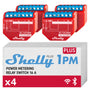 Shelly Plus 1PM WLAN Relais Schalter mit Strommessung - 4er-Pack