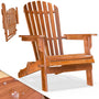 Casaria Sonnenliege Adirondack Holz Klappbar Wetterfest. Holzliege, dunkelbraun, klappbar. Zum Entspannen im Freien geeignet.