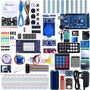 ELEGOO MEGA-R3 Starter Kit Arduino - Deutsches Tutorial. Blaues Mikrocontroller-Board mit Komponenten. Ermöglicht Einstieg in Elektronik & Programmierung.