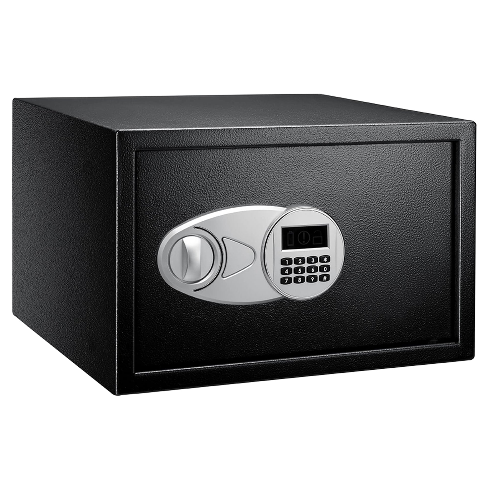 Amazon Basics Stahl-Heimtresor mit Digital-Schloss – 34L Schwarz. Schützt Wertsachen, Dokumente, Schmuck zuhause/Büro.