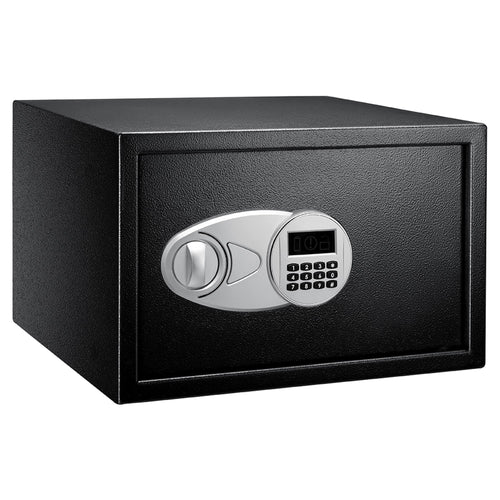 Amazon Basics Stahl-Heimtresor mit Digital-Schloss – 34L Schwarz. Schützt Wertsachen, Dokumente, Schmuck zuhause/Büro.