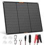 MHPOWOS Solar-Panel 50W 12V Autobatterie-Ladegerät - Portable. Dunkles Panel zum Laden von 12V Autobatterien per 50W Solar.