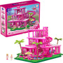 Barbie The Movie MEGA Puppenhaus - Bausatz für Erwachsene HPH26: Großes, pinkes, mehrstöckiges Puppenhaus-Modell zum Aufbau und Spiel.