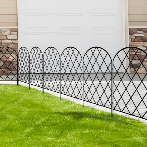 Thealyn Mobiler Gartenzaun Metall 61cm H - 25 Paneele